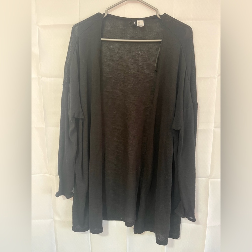 4/$25 H&M Divided Sheer Black Cardigan